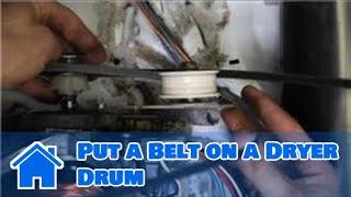 Washer & Dryer Repair  How to Put a Belt on a Dryer Drum