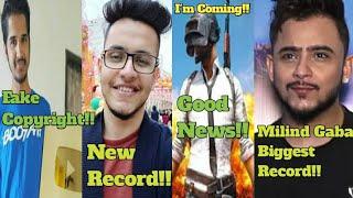 Triggered Insaan new record Milind Gaba new recordPubg mobile India Good NewsDesi GamerEmiway.