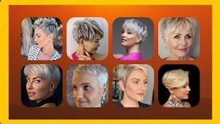 60+ Stunning Short Hairstyle for Women over 50  pixie haircut 