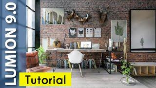 Lumion 9 Realistic Interior Tutorial #6 Study Room