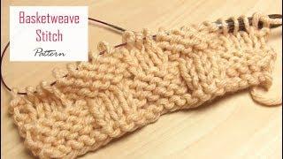 How to Knit Basketweave Stitch Pattern  Easy Texture Tutorial for Beginners  Knitting Lesson