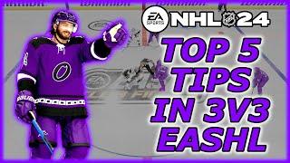 TOP 5 TIPS IN 3V3 EASHL  NHL 24