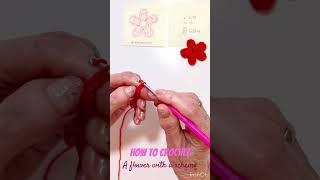 How to crochet a flower with a scheme yarn snd 3.5 hook