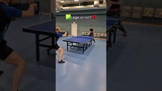 Insane table tennis shot. But is it Legal? #pingpong #tabletennis