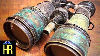 VINTAGE WW1 era BINOCULARS Restoration & Repurpose  a transformation for a different use 