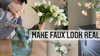 FAUX FLOWER HACKS - how to stage Furniture