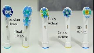 Oral B Electric ToothBrush Heads Precision Clean Cross Action Floss Action 3D White Dual Clean