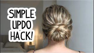 EASY UPDO HACK FOR BEGINNERS SHORT MEDIUM & LONG HAIRSTYLE WEDDING GUEST HAIRSTYLE  SUMMER HAIR